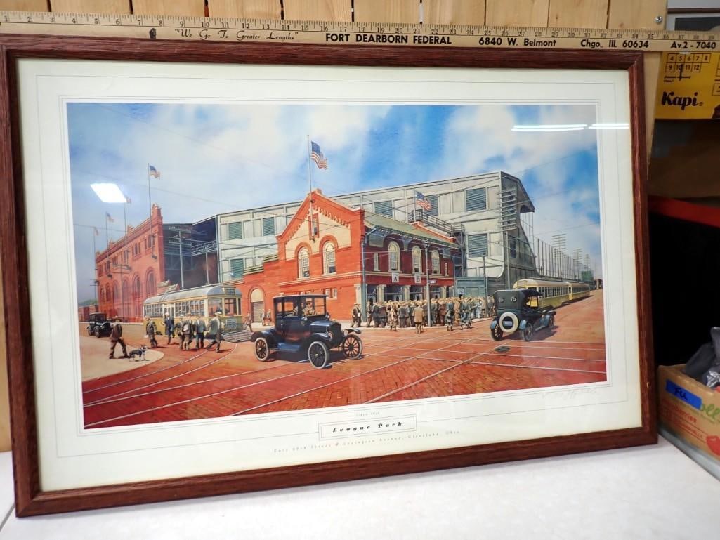 Framed Print of League Park, Cleveland, Ohio in 1920 Measures 23" x 34" (1 of 6)