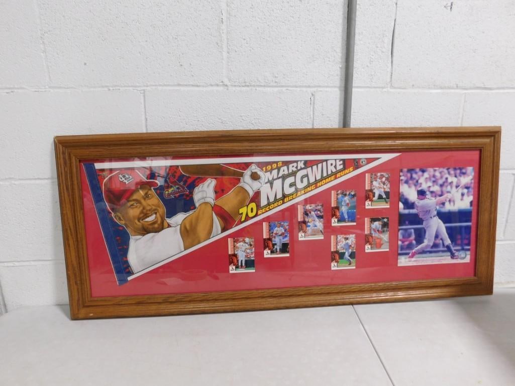 Mark McGwire Plaque with Pennant, Cards, Picture 43" x 18": Mark McGwire Plaque with Pennant, Cards, Picture 43" x 18"