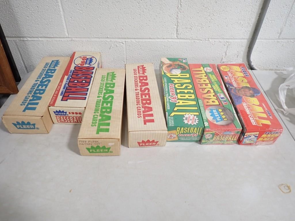 7 Fleer Baseball Card Sets 1980s-1990s Most Factory Sealed (1 of 9)