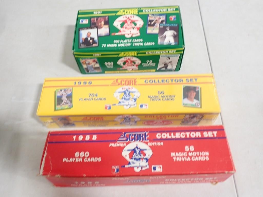 3 Score Baseball Card Sets incl 1988, 1990, 1991 (1 of 5)