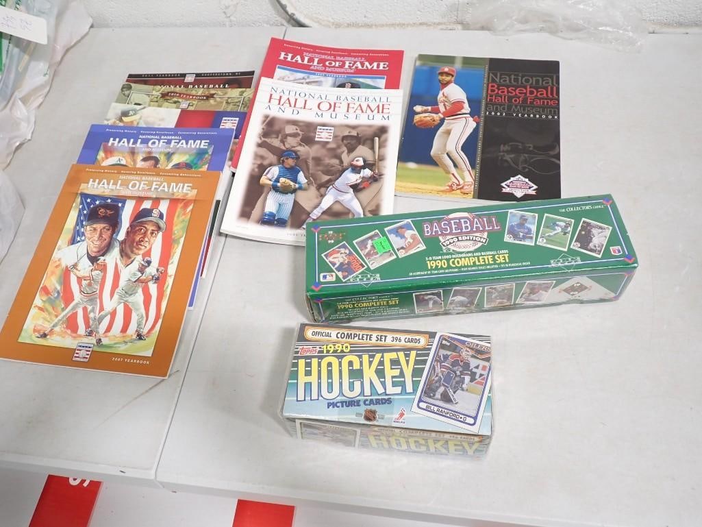 Sports Lot incl Sealed 1990 Upper Deck Baseball, Topps 1990 Hockey, 8 National Baseball Hall of Fame (1 of 5)