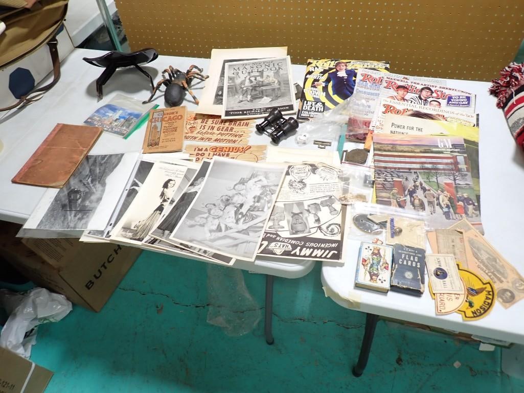Misc Smalls and Ephemera Lot incl Old Photos of Showgirls, Trains, Etc, Playing Cards, Mini Playing (1 of 20)