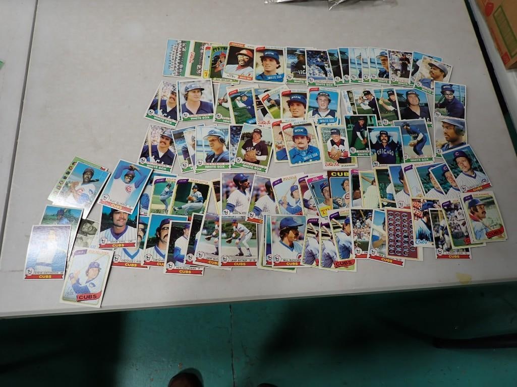 Lot of Vintage Chicago Cubs and White Sox Baseball Cards - roughly 100 total (1 of 9)