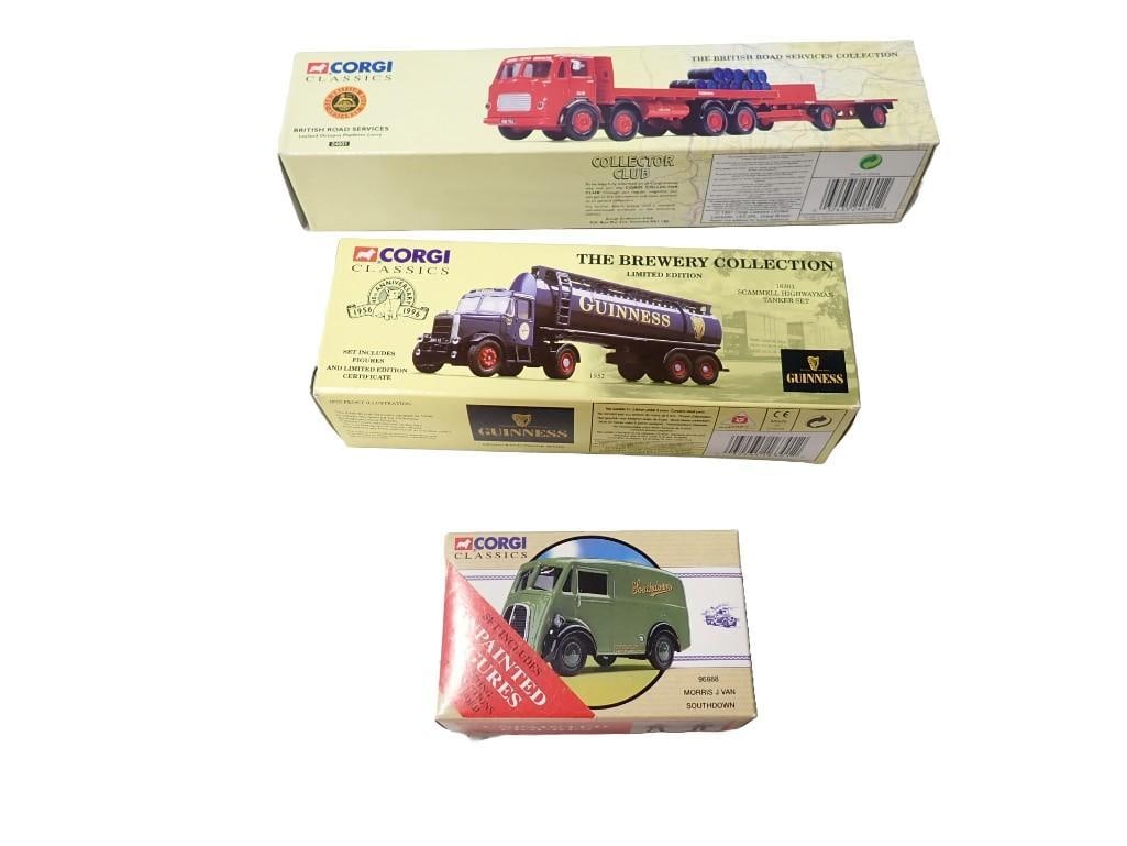 3 Corgi Classics Model Trucks incl Guinness The Brewery Collection Scammell Highwayman Tanker Set Li (1 of 6)