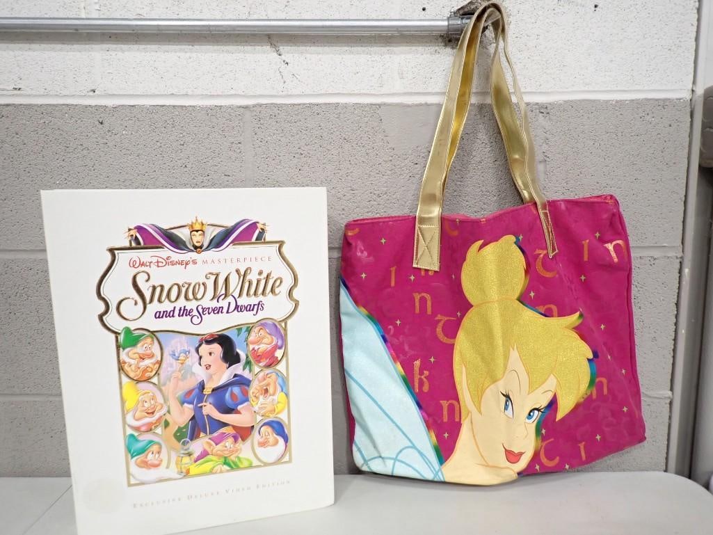 Disney Lot incl Tinkerbell Tote Bag and Snow White and the Seven Dwarfs Exclusive Deluxe Video (1 of 13)