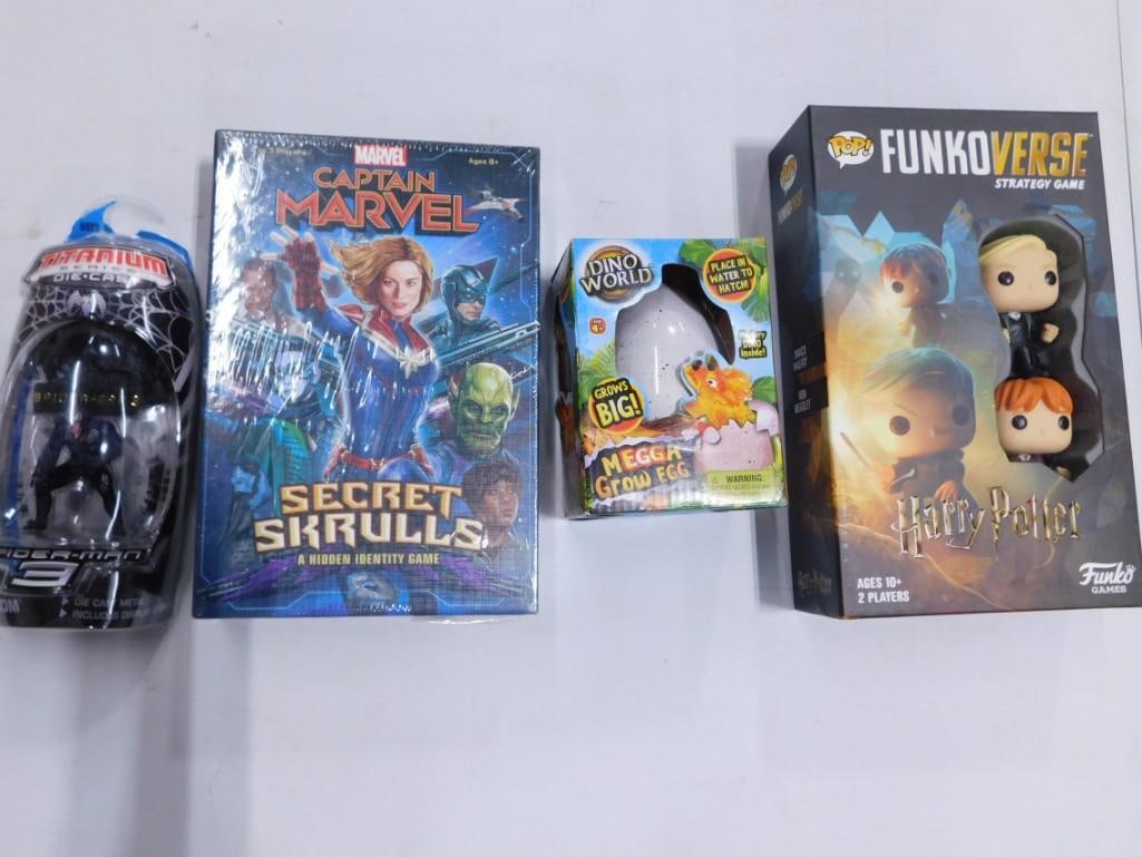 Harry Potter Funkoverse Strategy Game, Captain Marvel Secret Scrulls Game - New and Sealed, Dino Wo (1 of 11)