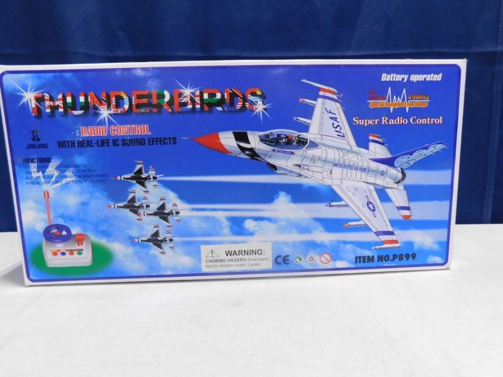 Thunderbirds Radio Control Airplane USAF MF-16 Jinlong Brand Battery Operated: Thunderbirds Radio Control Airplane USAF MF-16 Jinlong Brand Battery Operated