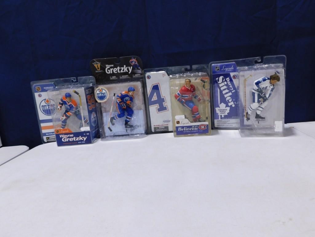 4 Hockey Action Figures New in Package incl 2 Wayne Gretzky, 1 Jean Beliveau, `1 Darryl Sittler (1 of 10)