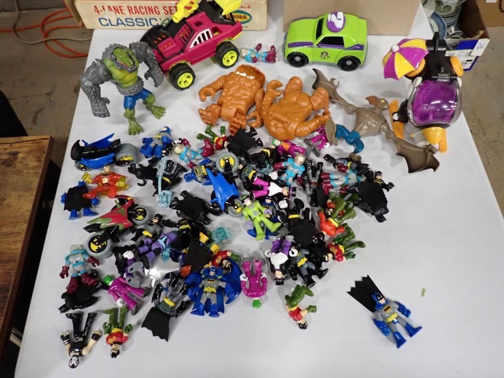 Lot of Small Toys, Action Figures, Cars, Etc incl Batman and Robin, etc (1 of 6)