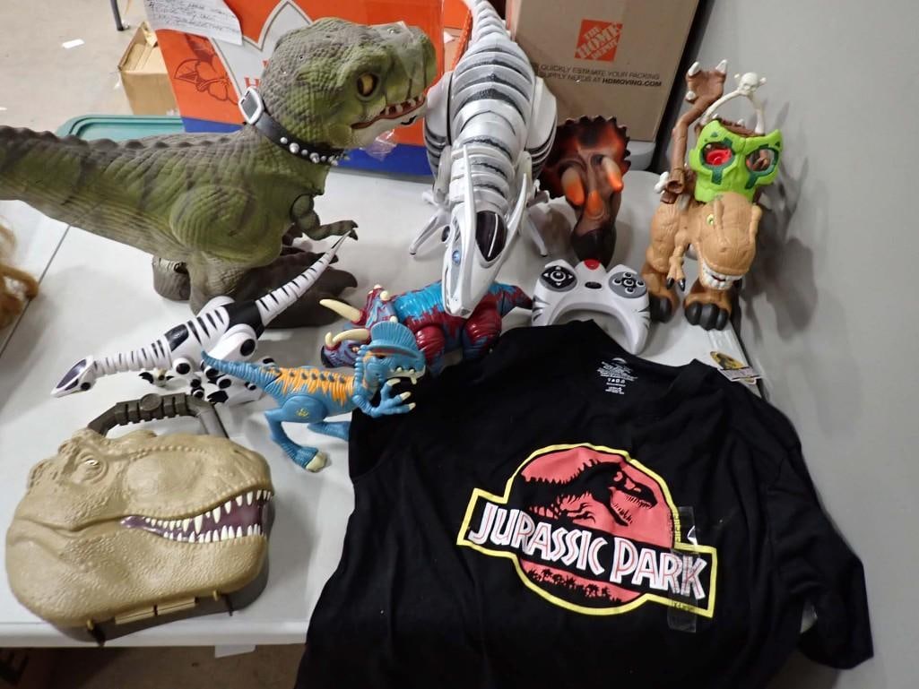 Dinosaur Toy Lot incl Jurassic Park T-Shirt Size XL, Plastic Dinosaur Toys, Etc (1 of 7)
