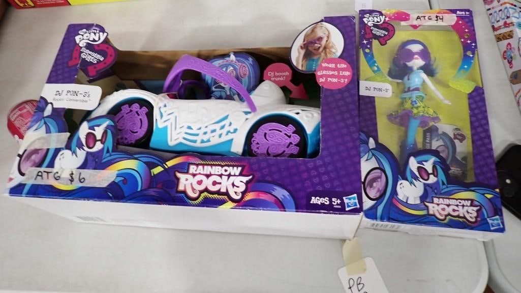 My Little Pony Rainbow Ricks Doll and Car in Original Boxes: My Little Pony Rainbow Ricks Doll and Car in Original Boxes