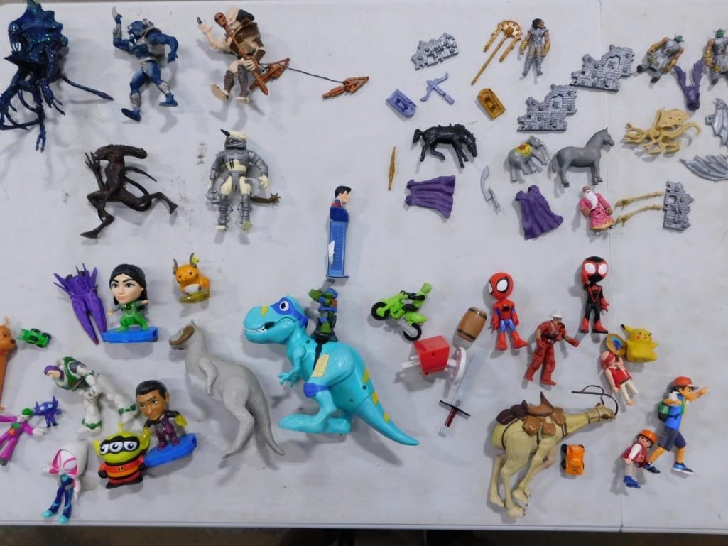 Lot of Small Toys, Action Figures, Accessories, Etc incl TMNT Halfshell Heroes, (1 of 7)