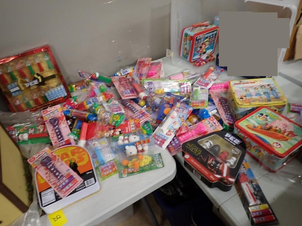 Large Lot of assorted Pez and Lunchboxes, including Sets, Star Wars, Walt Disney, etc. (1 of 14)