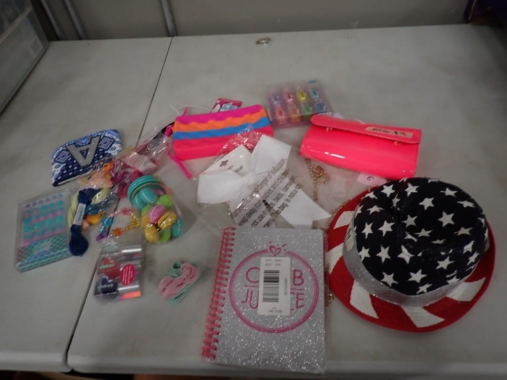 Girls Dress up / Bling stuff including hat, purses, finger nails, Clair's, etc.: Girls Dress up / Bling stuff including hat, purses, finger nails, Clair's, etc.