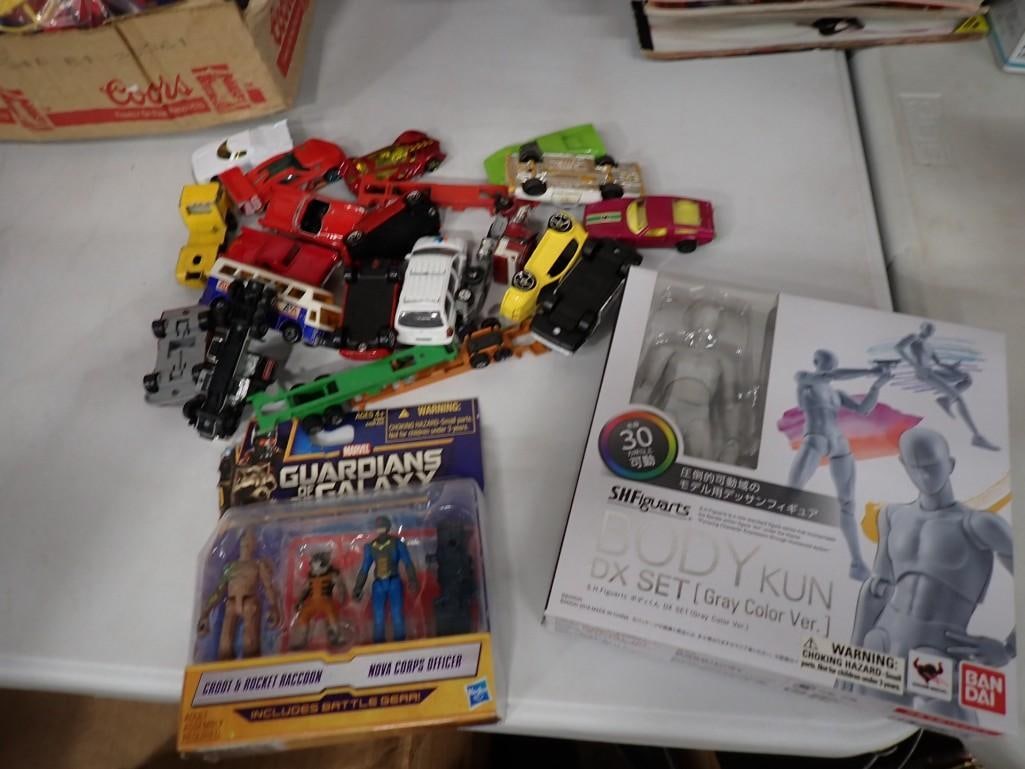 Toy Lot including Vintage Cars, Guardians of the Galaxy, Bandai Body Kun DX Set: Toy Lot including Vintage Cars, Guardians of the Galaxy, Bandai Body Kun DX Set