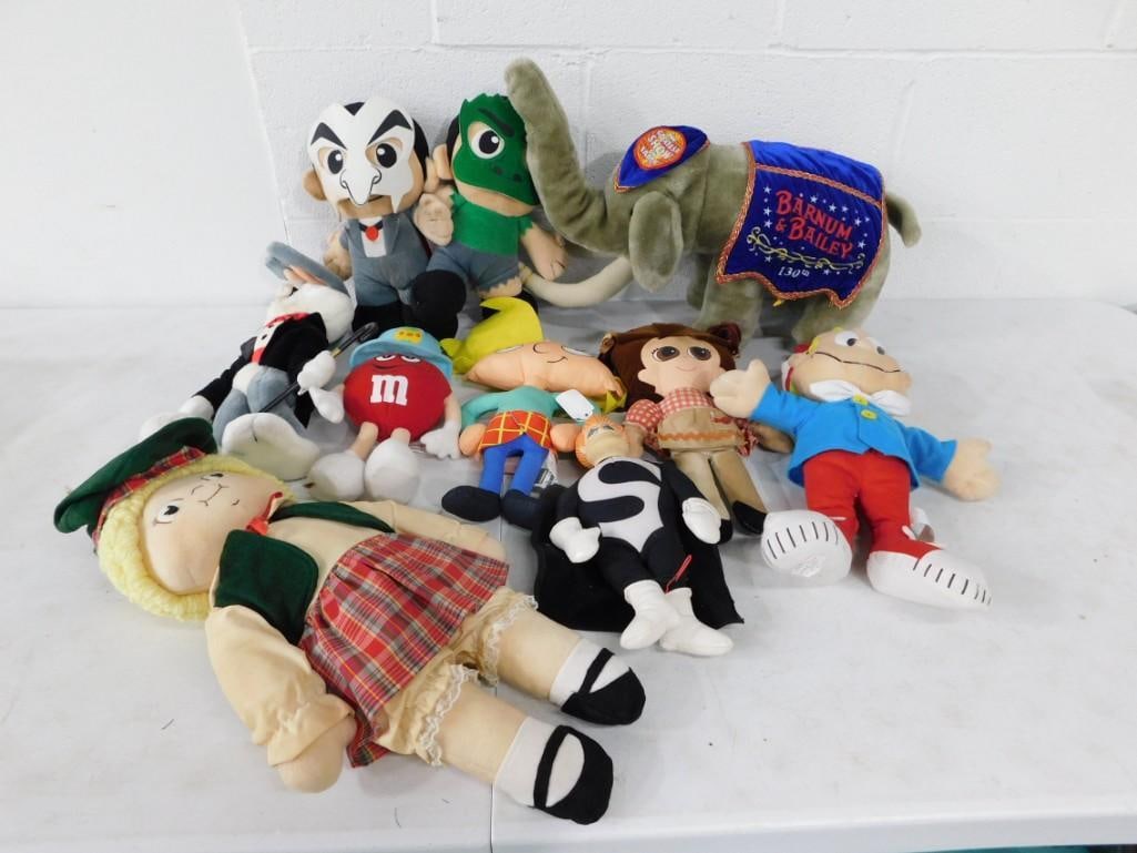 Lot of Character Dolls incl Cambell Soup Doll, 2 Monster Dolls, Betty Crocker Doll, Nickelodeon (1 of 7)