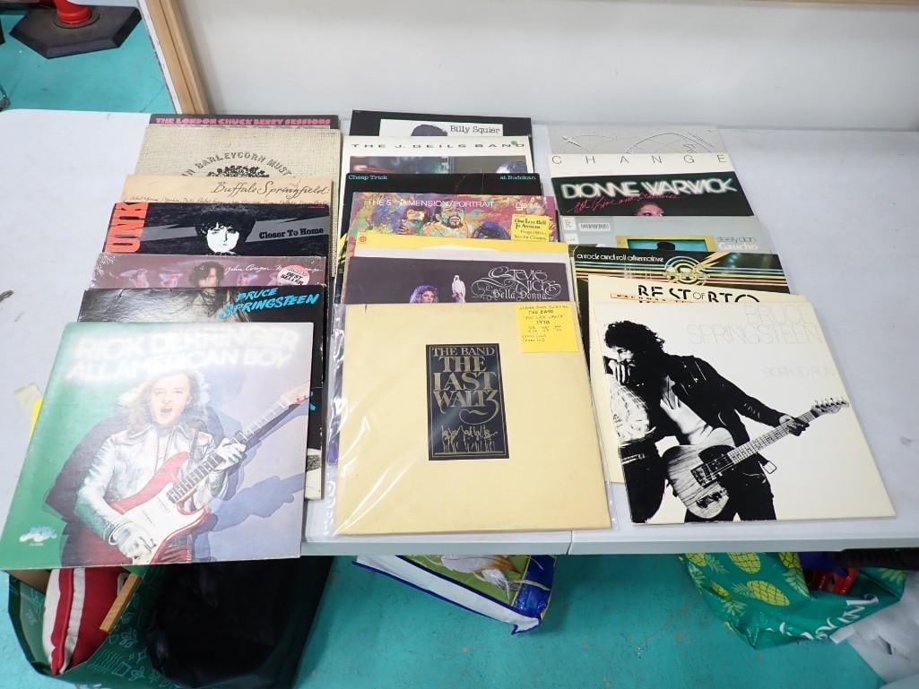 Vinyl Record Lot including Chuck Berry, Buffalo Springfield, Springsteen, Rick Derringer, The Band,: Vinyl Record Lot including Chuck Berry, Buffalo Springfield, Springsteen, Rick Derringer, The Band, Billy Squier, J. Geils Band, Cheap Trick, Steely Dan, Dionne Warwick, Stevie Nicks, etc.