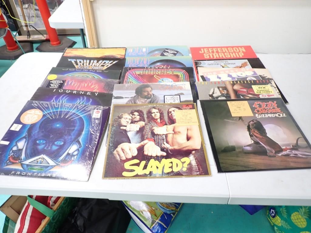 Vinyl Record Albums including Ozzy Osbourne, Jefferson Starship, Triumph, Journey, The Cars, ZZ Top (1 of 4)