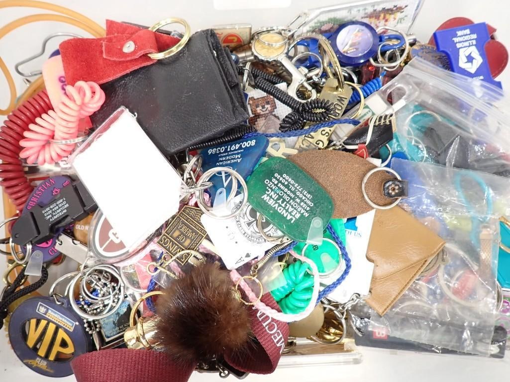 Large Vintage Keychain lot including promotional, advertising, etc. (1 of 8)