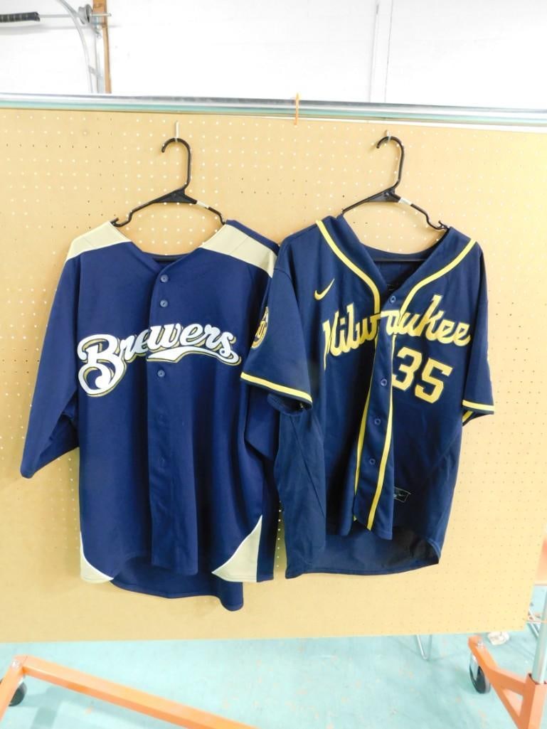 Milwaukee Brewers Baseball Jerseys including Hardy and Suter Majestic XL and Nike 44: Milwaukee Brewers Baseball Jerseys including Hardy and Suter Majestic XL and Nike 44