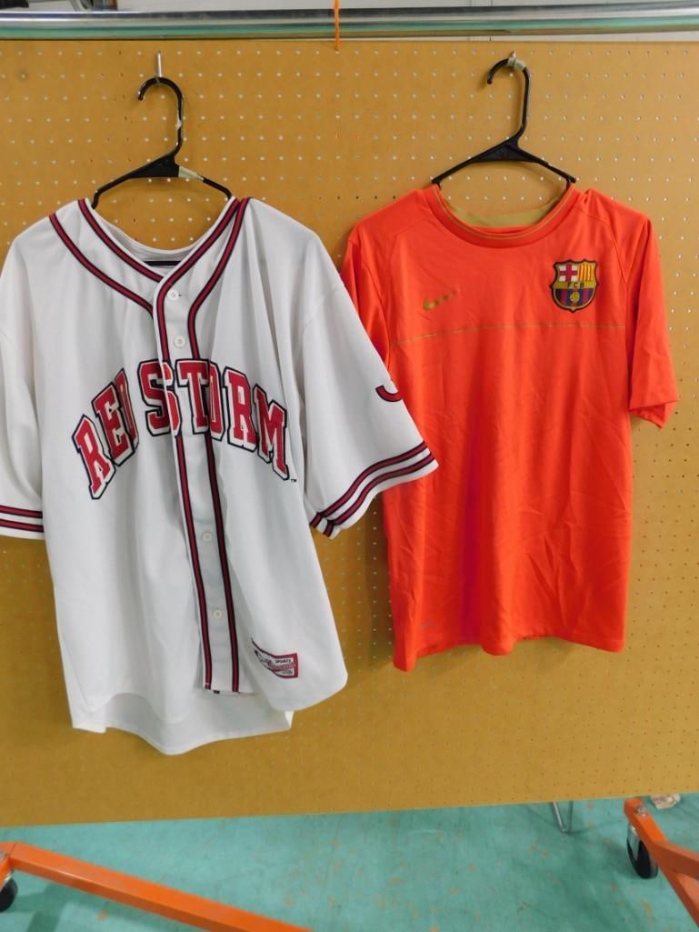 Barcelona Soccer (Football) Shirt and Redstorm jersey: Barcelona Soccer (Football) Shirt and Redstorm jersey