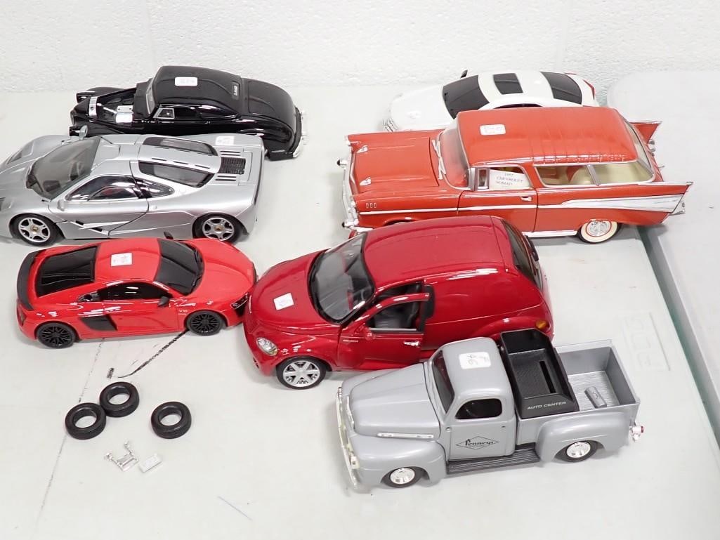 Lot of assorted Model Cars including Die Cast and Plastic.  1957 Chevrolet Nomad, Lambo, Truck, etc. (1 of 11)