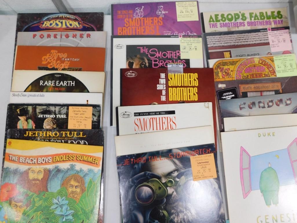 Vinyl Record Lot including ELO, Jehtro Tull, Kansas, Genesis, Three Dog Night, Boston, Steely Dan, (1 of 10)