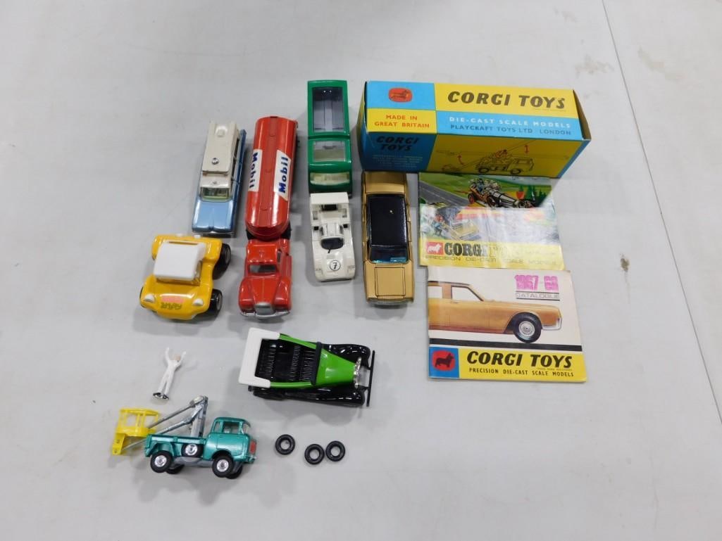 Lot of Vintage Toy Cars including Corgi with Box, Mobil Gas Truck, etc. (1 of 7)