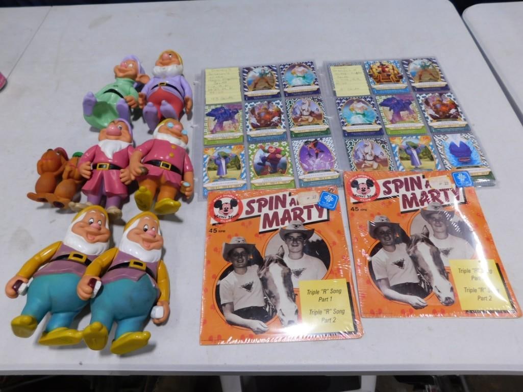 Toy Lot incl Disney's Sorcerer's of the Magic Kingdom Cards, Droopy Dog Figures, Disney Dwarfs Figur (1 of 11)