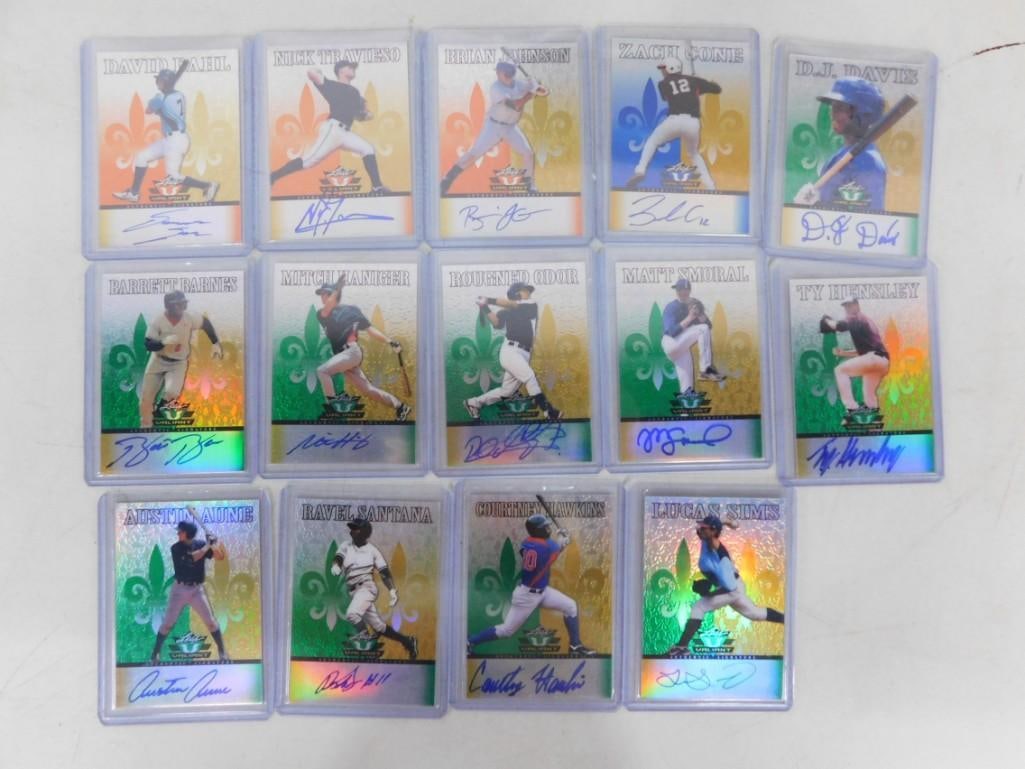 Lot of 14 Leaf Valiant Autograph Baseball Cards (1 of 4)