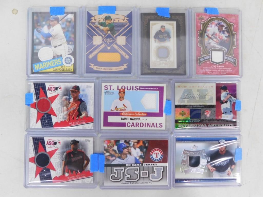 Lot of 10 Game Used Jersey Baseball Cards: Lot of 10 Game Used Jersey Baseball Cards