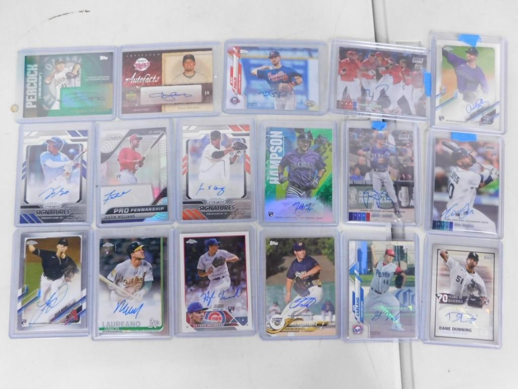 Lot of 17 Autograph Baseball Cards (1 of 5)