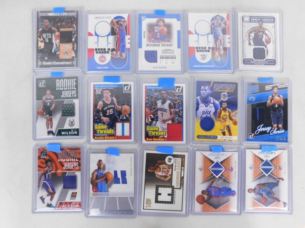 Lot of 15 Game Used Jersey Basketball Cards: Lot of 15 Game Used Jersey Basketball Cards