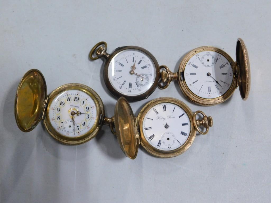 Lot of 4 Vintage or Antique Pocket watches including Imperial, Betsy Ross, Waltham, etc. (1 of 12)