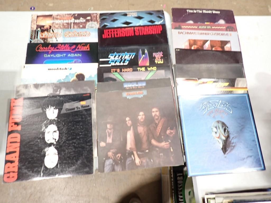Approx 19 Vinyl Records incl Grand Funk, Jefferson Starship, The Eagles, ZZ Top, (1 of 15)
