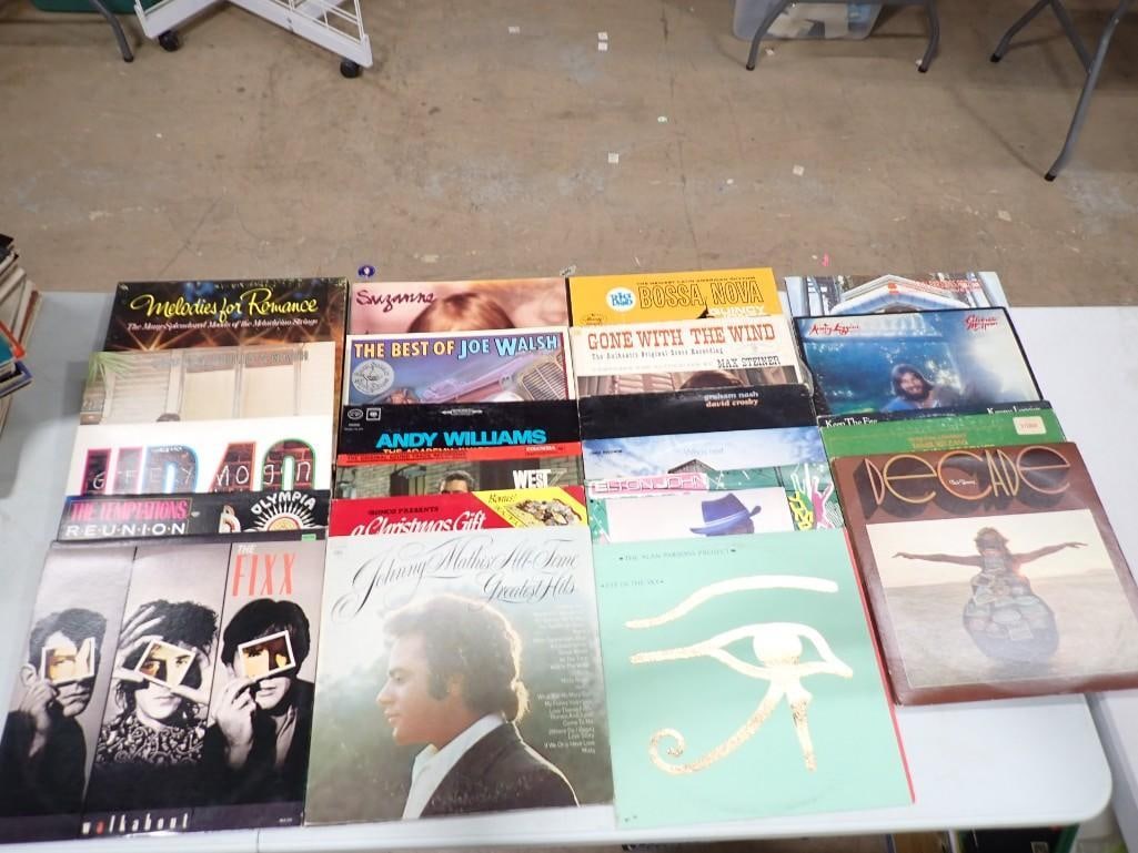 Approx 22 Vinyl Records incl The Fixx, Joe Walsh, Elton John, etc (1 of 10)
