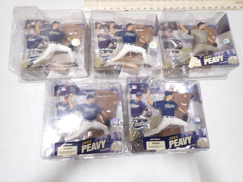 5 Baseball Player Figures incl Jake Peavy (1 of 6)