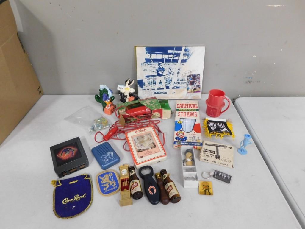 Collectibles incl Wile E Coyote and Roadrunner Figures, Mr Peanut, Marbles, Picture and Card Signed (1 of 11)