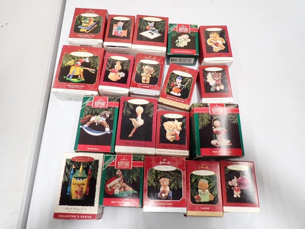Lot of assorted Hallmark Keepsake Ornaments including Crayola, Bears, Animals, etc. (1 of 5)