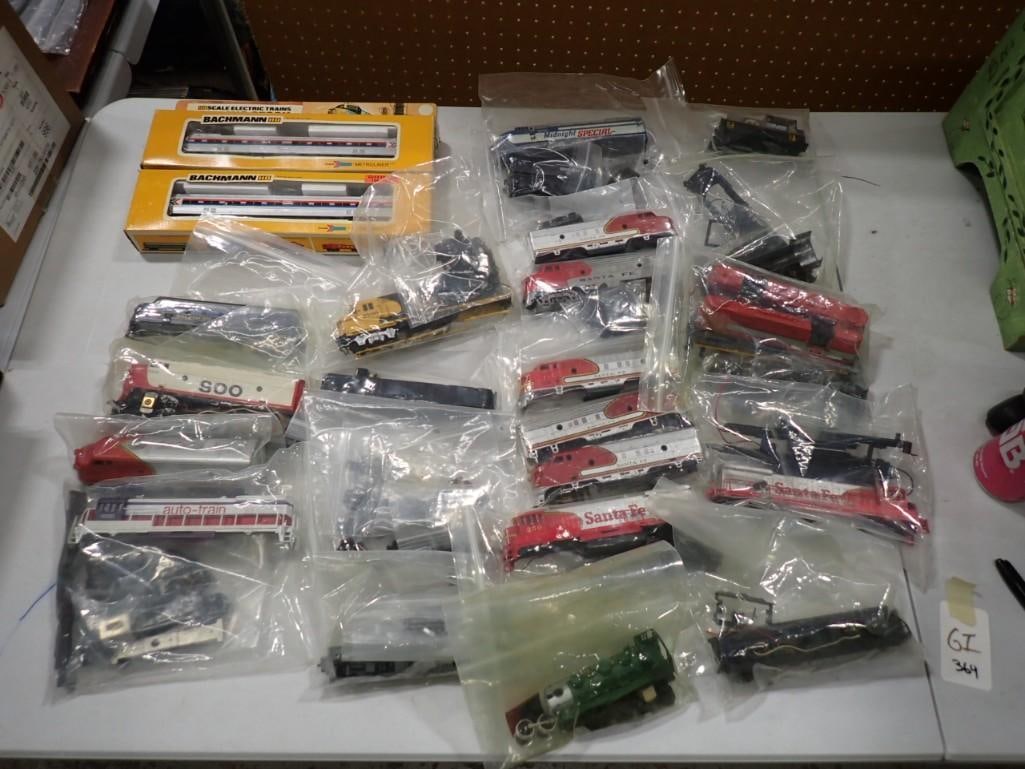Large Lot of assorted Model Trains including Bachmann, Santa Fe, Soo, Midnight Special, etc. (1 of 6)