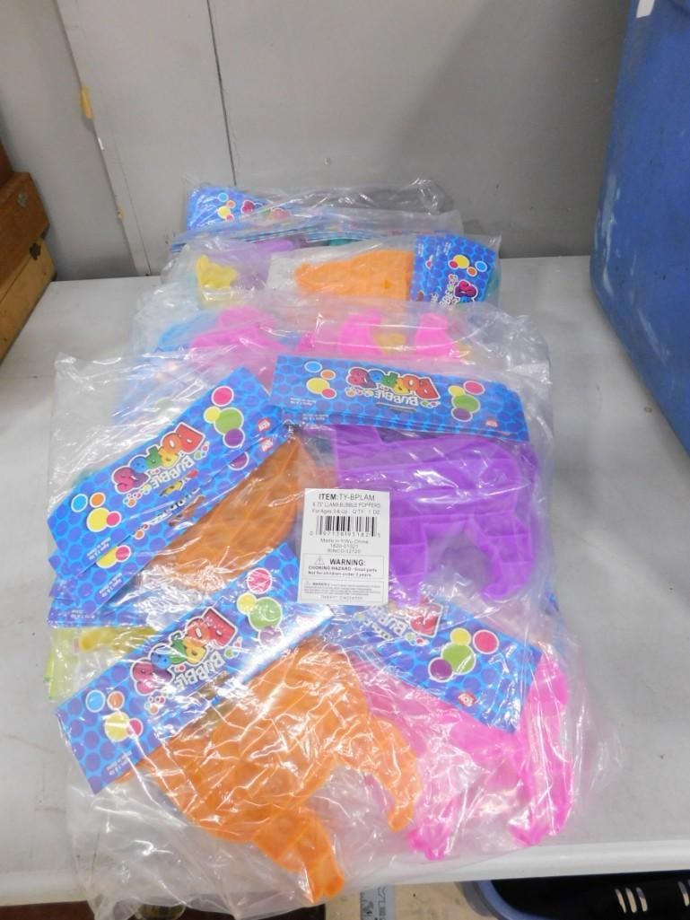 Approx 60 Llama Bubble Popper Toys New in Package: Large Lot of approx 5 dozen Llama Bubble Popper Toys New in Package