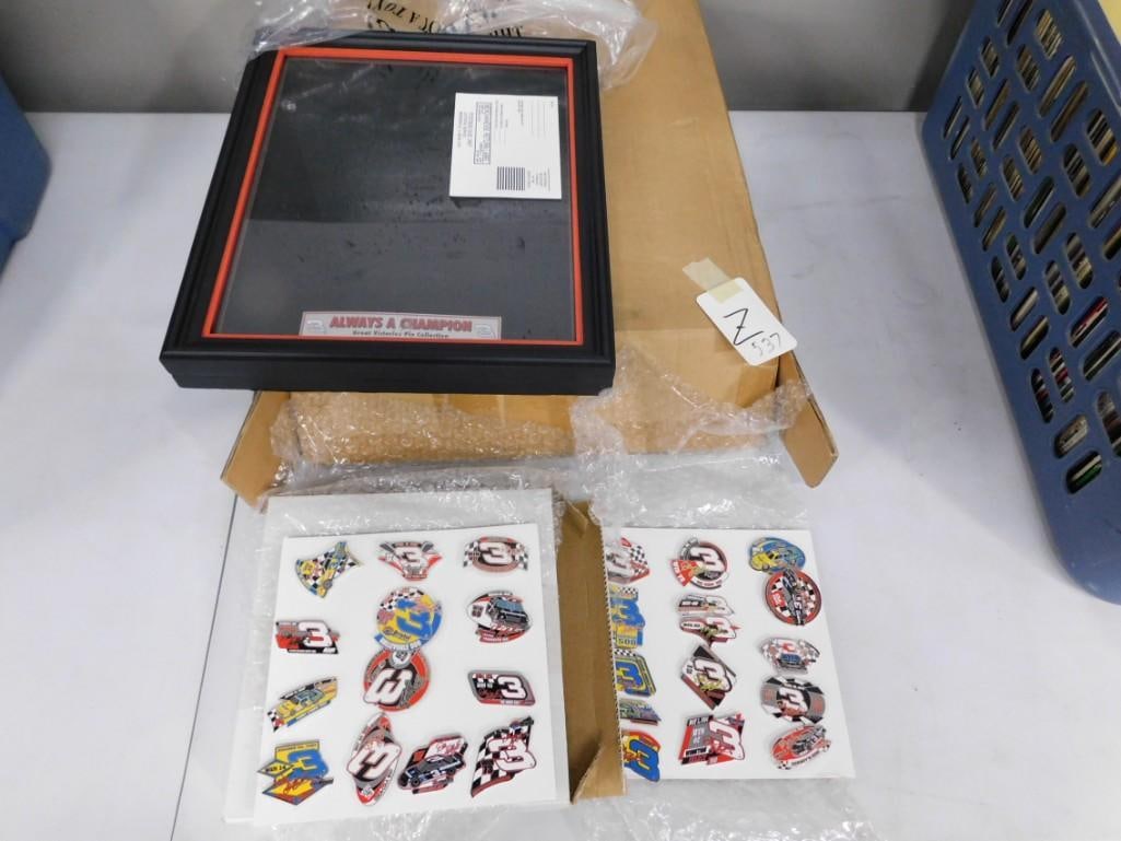 Nascar Pins and a Plaque to Mount Them: Nascar Collectible Pins and a Plaque to Mount Them
