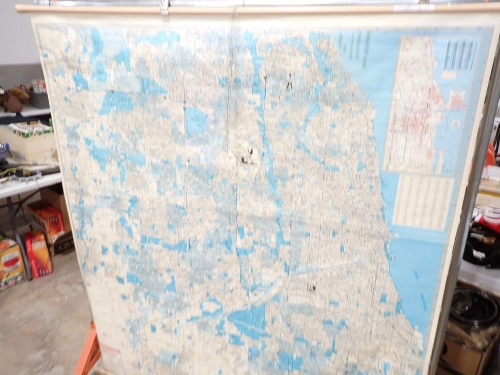 Large School Pull Down Map of Chicago (1 of 15)