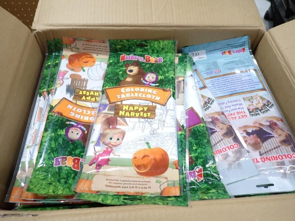 Large Lot of New in Package Coloring Tablecothes Happy Harvest Fall and Halloween: Large Lot of New in Package Coloring Tablecothes Happy Harvest Fall and Halloween