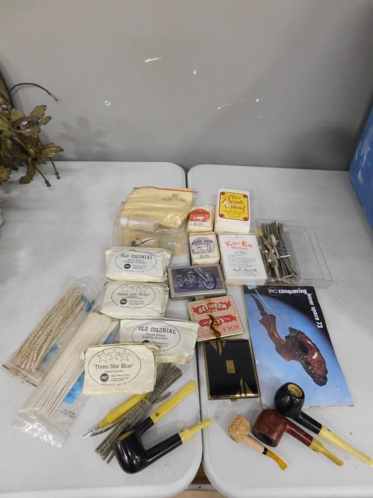 Vintage Tobacco Pipe / accessories lot including pipes, cleaners, etc. (1 of 5)