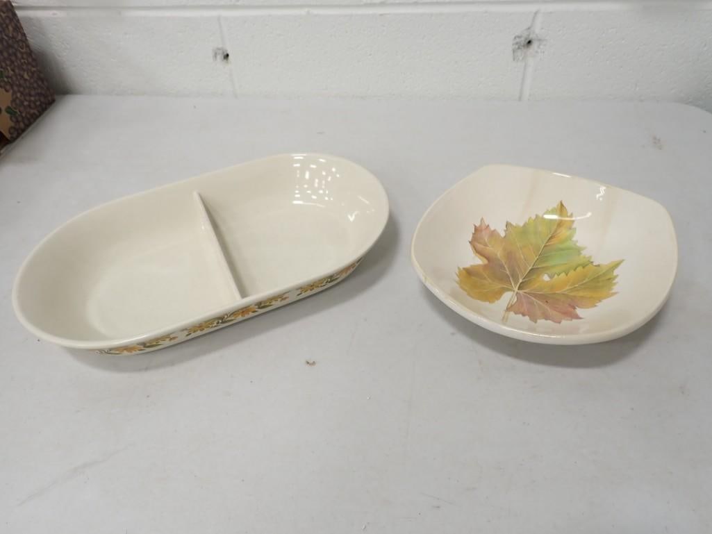 2 Vintage Dishes incl Ceramica Due Torri Made in Italy and a Vintage Stoneware Divided Serving Dish (1 of 10)