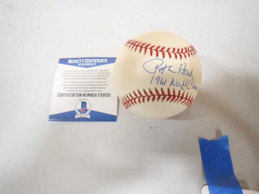 Ralph Houk Signed Baseball with Beckett COA (1 of 5)