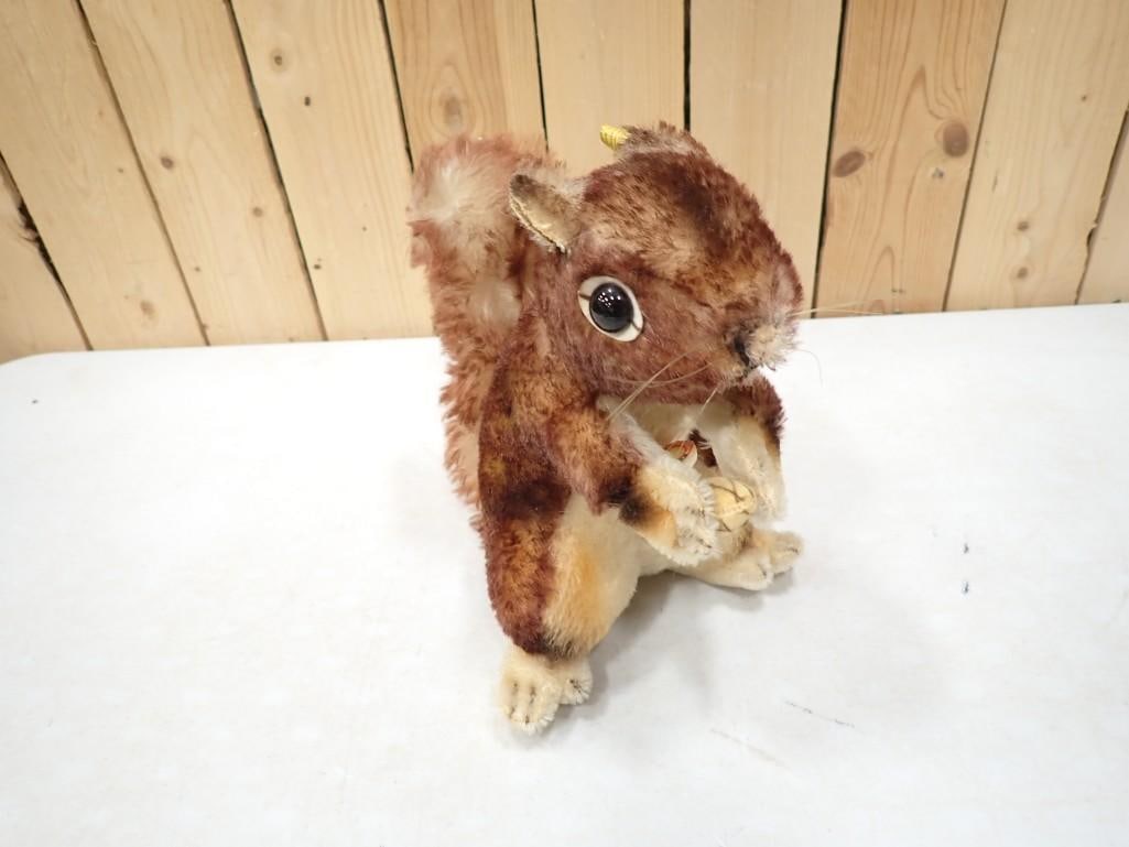 Vintage Steiff Squirrel Plush with Original Ear Button and Tag (1 of 8)