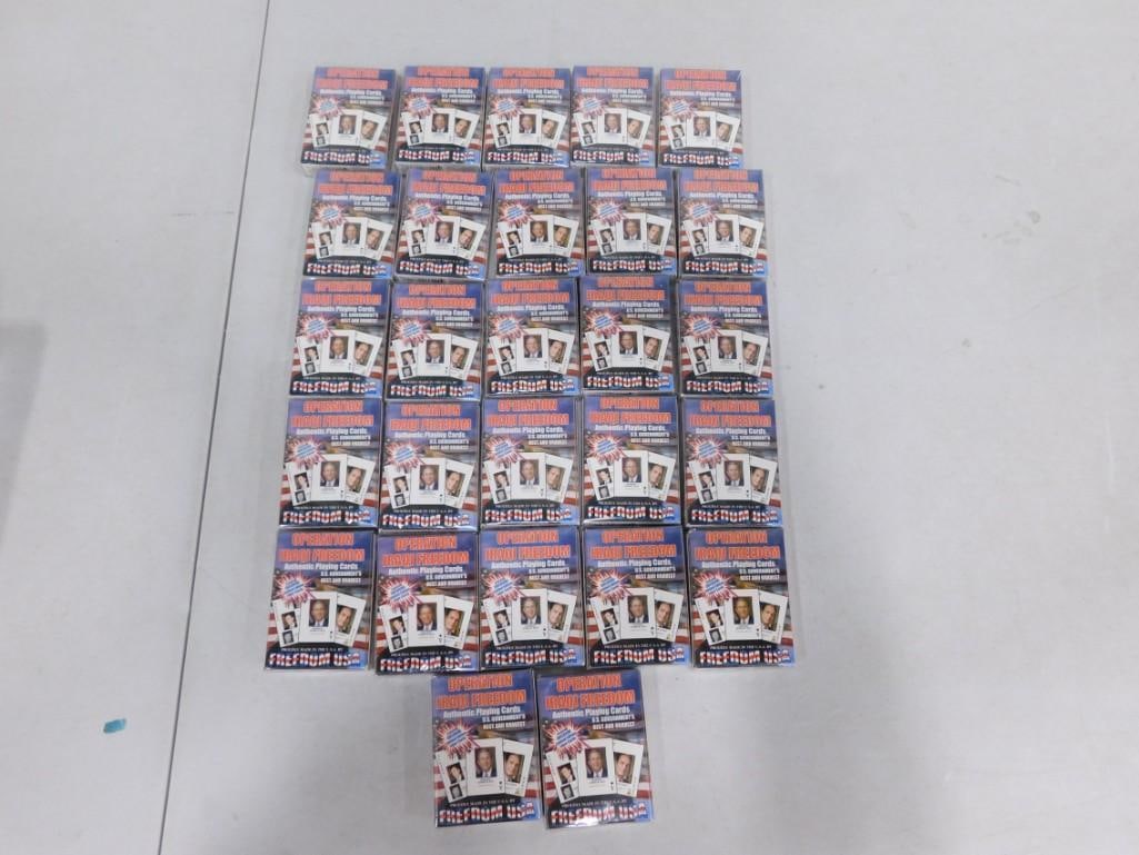 27 Sealed Packs of Operation Iraqi Freedom Playing Cards Freedom USA Brand (1 of 3)