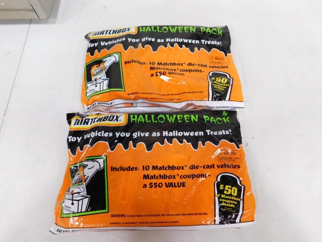 2 Matchbox Halloween Packs Each Pack has 10 Matchbox Die Cast Vehicles Matchbox Coupons (1 of 3)